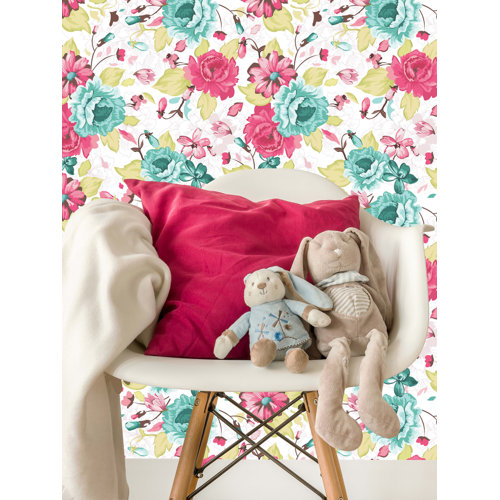 August Grove® Mandeville Peel & Stick Floral Roll Wayfair